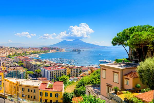 Neapel-Blick-von-Posillipo-Hügel